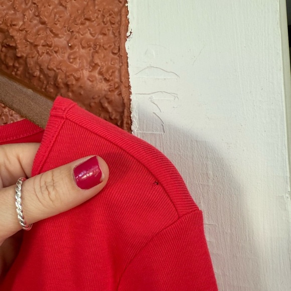 Maeve by Anthropologie Women’s New Red Long Sleeve Bell Sleeve Blouse XS Flawed - Picture 4 of 6
